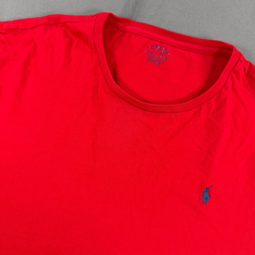 Polo Ralph Lauren Mens XXL Red Short Sleeve Pony Logo Cotton T-Shirt